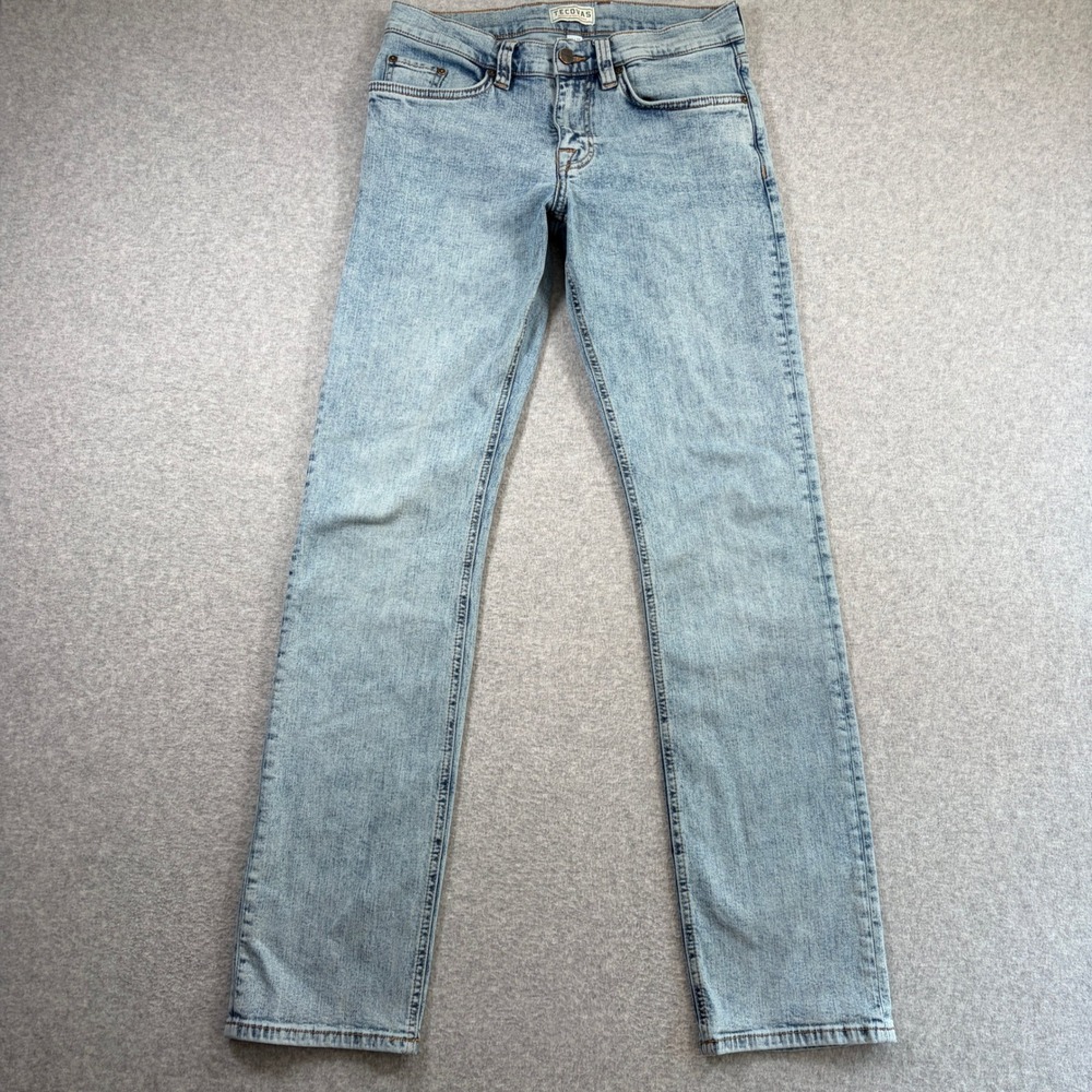 Tecovas Slim Jean Mens 30x34 Light Blue Premium Denim Western Casual Pants
